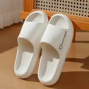 Claquette blanche cartoon femme